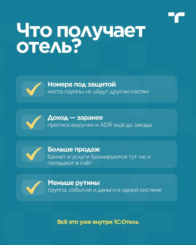 Бизнес-блоки в 1С:Отель  — карточка 7