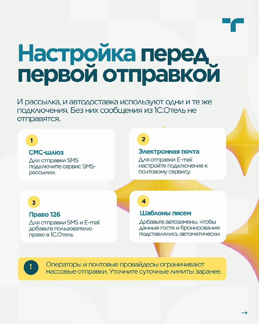 Сегодня одному гостю нужно напомнить об оплате, другому отправить информацию перед заездом… — карточка 6